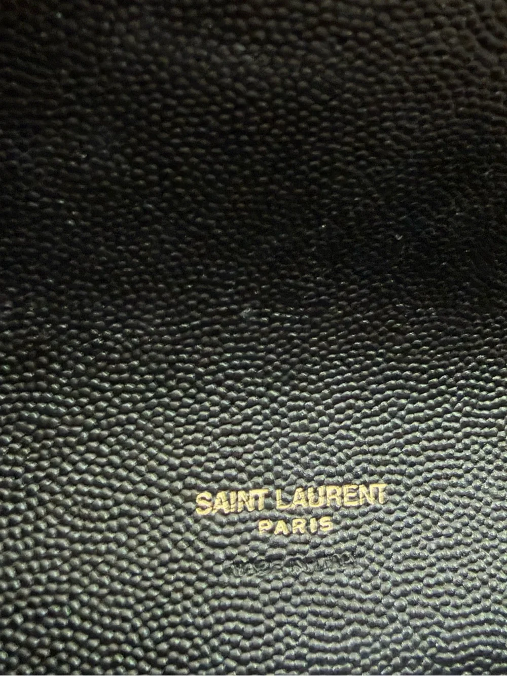 Saint Laurent Black Chevron Quilted Leather Clutch with matching Card Holder